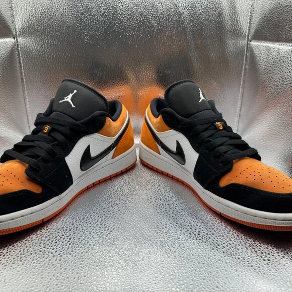 Size 8.5 Jordan 1 Low Shattered Backboard Orange Black Men's Shoes 553558-128 - Picture 3 of 10